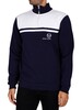 Sergio Tacchini 1/4 Zip New Young Line Track Jacket - Maritime Blue/White