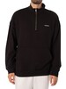 Calvin Klein Lounge Quarter Zip Sweatshirt - Black