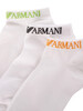 Emporio Armani 3 Pack Sneaker Socks - White - Green/Black/Orange