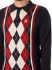 Gabicci Humphrey Longsleeved Polo Shirt - Navy/Rosso/Cream/Mint