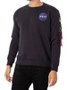 Alpha Industries Space Shuttle Back Graphic Sweatshirt - Rep Blue