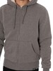 Superdry Borg Lined Zip Hoodie - Rich Charcoal Marl