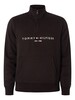 Tommy Hilfiger Logo Mockneck Sweatshirt - Black