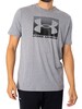 Under Armour Boxed Sportstyle Short Sleeve T-Shirt - Steel Light Heather / Graphite