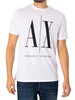 Armani Exchange Graphic Jersey T-Shirt - White/Black Print