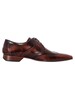 Jeffery West Brogue Polished Leather Shoes - Mid Brown