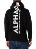 Alpha Industries Back Print Pullover Hoodie - Black