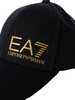 EA7 Logo Baseball Cap - Black/Gold