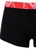 Emporio Armani 3 Pack Trunks - Black (Red/Yellow/Blue)