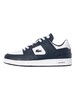 Lacoste Court Cage 123 1 SMA Leather Trainers - White/Navy