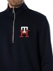 Tommy Hilfiger Essential Monogram Half Zip Sweatshirt - Desert Sky