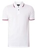 Armani Exchange Tipped Logo Polo Shirt - White