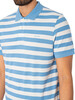 GANT Multi Stripe Pique Polo Shirt - Gentle Blue