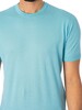 John Smedley Park Pique Rib T-Shirt - Blue Spring