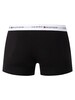 Tommy Hilfiger 3 Pack Signature Cotton Essential Trunks - Grey Heather/Black/White