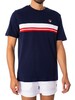 Fila Cooper Cut & Sew T-Shirt - Navy/White/Red