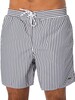 Lacoste Striped Swim Shorts - Blue Marine