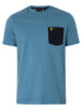 Lyle & Scott Contrast Pocket T-Shirt - Skipton Blue/Dark Navy