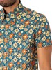 Gabicci Irons Floral Short Sleeved Shirt - Insignia