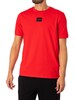 HUGO Diragolino Box Logo T-Shirt - Red/Black