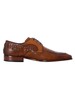 Jeffery West Croco Leather Derby Shoes - Castano
