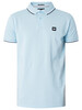 Weekend Offender Sterling Tipped Polo Shirt - Mineral