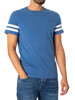 Superdry Vintage Logo Quarterback T-Shirt - Vintage Blue Spacedye