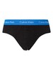 Calvin Klein 3 Pack Hip Briefs - Black (Grey Heather/White/Palace Blue)