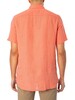 Tommy Hilfiger Pigment Dyed Linen Short Sleeved Shirt - Peach Dusk