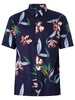 Superdry Vintage Hawaiian Short Sleeved Shirt - Dark Navy Hawaiian