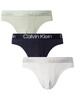 Calvin Klein 3 Pack Modern Structure Hip Briefs - Galaxy Grey/Night Sky/Frosted Green