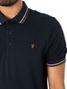 Farah Alvin Tipped Collar Polo Shirt - True Navy