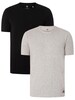 Adidas 2 Pack Active Flex Base T-Shirts - Black/Grey
