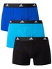 Adidas 3 Pack Active Flex Trunks - Black/Blue/Navy