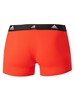 Adidas 3 Pack Active Flex Trunks - Black/Red