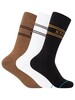 Stance 3 Pack Casual Basic Socks - Black/White/Brown