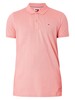 Tommy Jeans Slim Placket Polo Shirt - Tickled Pink