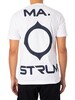 MA.STRUM Oversized Back Logo Print T-Shirt - Optic White