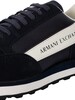 Armani Exchange Branded Trainers - Navy/Off White