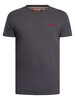 Superdry Essential Logo EMB T-Shirt - Graphic Black/Fluro Red