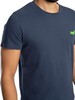 Superdry Essential Logo EMB T-Shirt - Lauren Navy/Fluro Lime