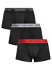 Calvin Klein 3 Pack Microfiber Low Rise Trunks - Black (Sleet/Grey/Red)