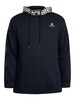 Aquascutum Icon Club Check Fleece Pullover Hoodie - Navy