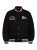 Deus Ex Machina Branded Back Stadium Jacket - Black