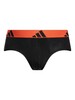 Adidas 3 Pack Active Flex Cotton Briefs - Black (Black/Grey/Orange)