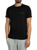 Emporio Armani 2 Pack Lounge Crew Neck T-Shirt - Black/Black
