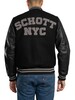 Schott Varsity Leather Jacket - Black